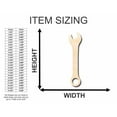 thumbnail image 2 of Unfinished Wood Wrench Shape - Tool - Craft - up to 46" DIY 10" / 3/4", 2 of 3