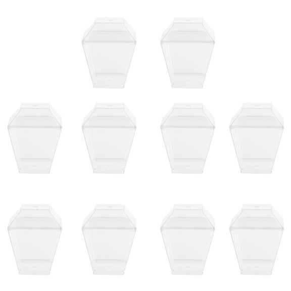 Shuliwen Clear Plastic Mini Dessert Cups with Lids - 10pcs