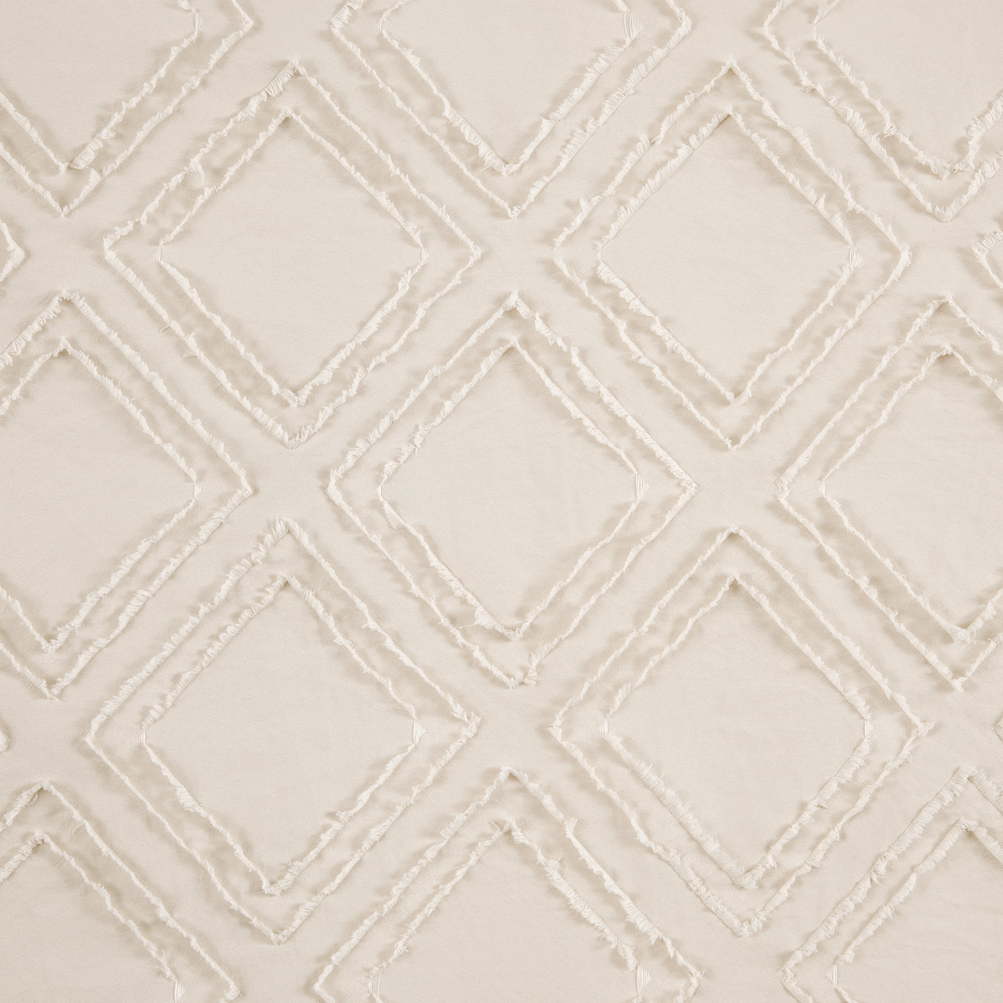 Achim Blake Geometric Diamond Rod Pocket Light Filtering Curtain Panel, Tan, 42" x 84"
