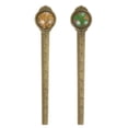 thumbnail image 1 of Unique Bargains 2pcs Metal Bookmark Ruler 10cm Metric ,Vintage Bookmark Orange & Grass, 1 of 7