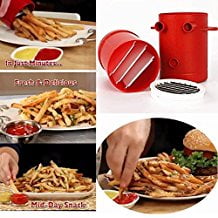 Jeobest Fries Potatoes Maker - French Fries Potato slicer - French Fries Cutter - Fries Potatoes Maker Potato slicers French Fries Maker French Fries Cutter Machine & Microwave Container 2-in-1 (Best Way To Reheat French Fries In Microwave)