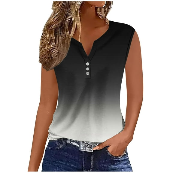 Trendy Summer Tops For Women 2026 Womens Plus Size Dressy Tank Tops Sleeveless Tunic Tops For Women Loose Fit Dressy Cotton T Shirts For Women Trendy Fall