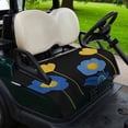 thumbnail image 2 of Golf Cart Seat Covers for 2 Seater,Blue Yellow Floral Microfiber Cart Seat Towel Blanket,Spring Summer Pastoral Plant Leaf Absorbent Breathable Non Slip Bench Seats Protector for Golf Course 51"x31", 2 of 9