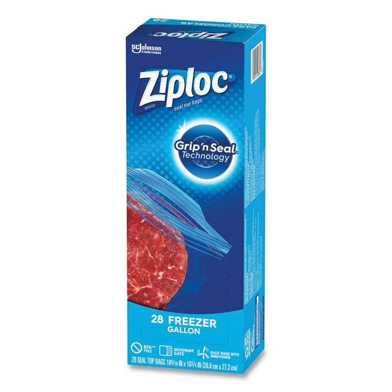 Zipper Freezer Bags, 1 gal, 2.7 mil, 9.6 Zipper Freezer Bags, 1 gal, 2.7 mil, 9.6