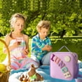 thumbnail image 3 of Insulated Lunch Bag With Adjustable Shoulder Strap,Nylon Preppy Lunch Box Large Insulated Lunch Bag Reusable Lunch Tote Bag with Smiley Preppy LunchBag for Travel Picnic,1PC(Purple), 3 of 4