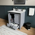 thumbnail image 4 of 30 In. W X 22 D Dark Grey Bath Cabinet, White Quartz Top & Faucet - Modern And Fashionable 30" 22" Vanity, Elegant Appearance, 4 of 7