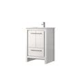 thumbnail image 2 of Lafarre 24 in W x 20 in D White Bath Vanity, White Quartz Top and Chrome Faucet Set, 2 of 6