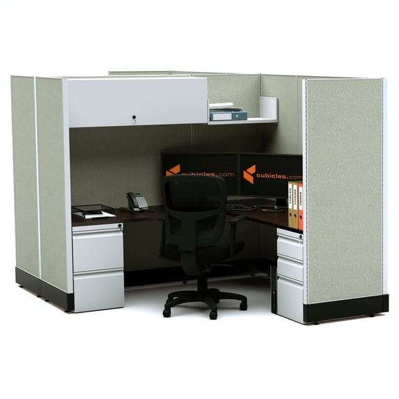 Modular Office Desk Furniture 67H 2pack Cluster Powered Cubicles