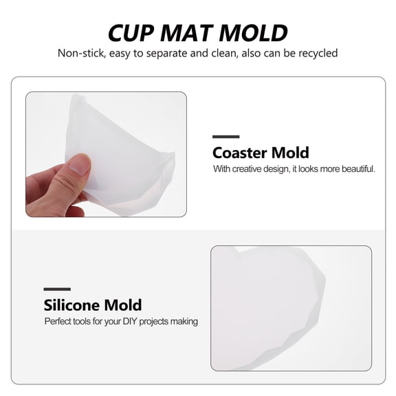 MERRYHAPY 4pcs Heart Shape Silicone Molds for Resin Crafts, Crystal Epoxy Mold, and Flexible