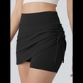 thumbnail image 4 of Falda Deportiva Convertible 2 en 1 para Mujer con Cordón Ajustable - Falda Pantalón Hasta la Rodilla con Bolsillos para Uso Deportivo e Informal Negro XL, 4 of 8
