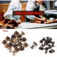 thumbnail image 3 of HUGFEGWE 20Pcs Flat Leather Rivets Chicago Binding Screws Posts Assortment Kit for Scrapbook Photo Albums Leather Repair (8mm) CJB91-78547, 3 of 7