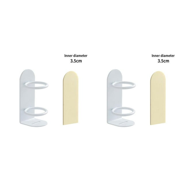 Advancent 2021, soporte para cepillo de eléctrico, estante sin rastro montado en la pared, desagüe de Metal, estante de baño, blanco 2piezas Advancent CBP064026