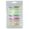 thumbnail image 4 of Perche Appât de Pêche Brochet Doux Double Couleur Multi Rassemblement Queue de Poisson 15cm Trois Bandes en Boîte, 4 of 9