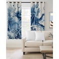 thumbnail image 2 of Blue Jellyfish Coastal Blackout Curtains for Bedroom Living Room Darkening Curtains 54 Inch Long Nautical Octopus Summer Ocean Short Curtain for Small Window Treatment Grommet Drapes 42"x54"x2, 2 of 9