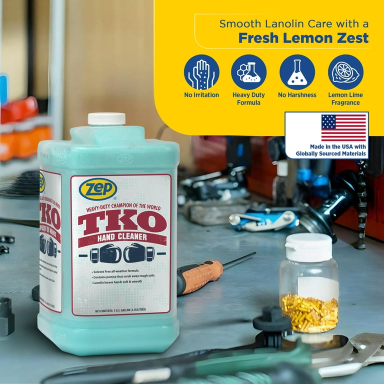 Zep TKO Industrial Hand Cleaner, Heavy-Duty Degreaser for
