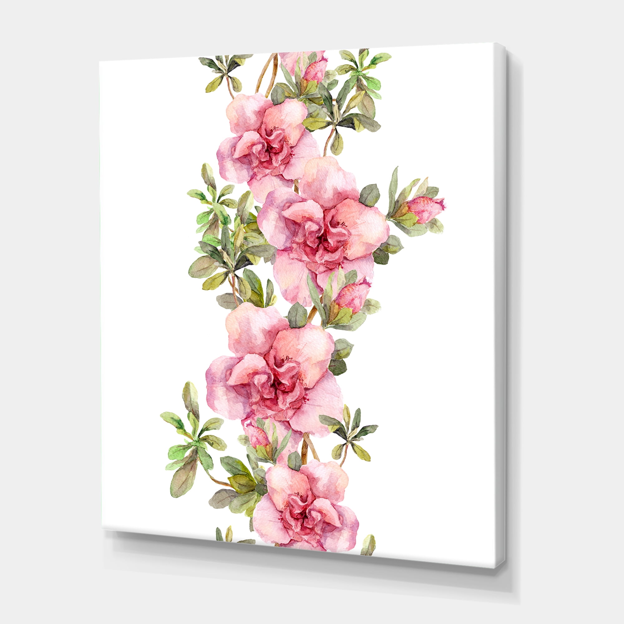 Designart ' Bouquet of Purple and Pink Flowers II ' Farmhouse Canvas Wall Art Print