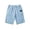 AB219 Light Blue, variant on Mens Casual Shorts Solid Color Elastic Waist Straight Leg Shorty Breathable Soft Male Daily Work Office Shorts White Size S