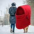 thumbnail image 3 of jinwen Balaclava Adjustable Scarf Winter Hat Windproof Neck Warmer Comfortable Red, 3 of 9