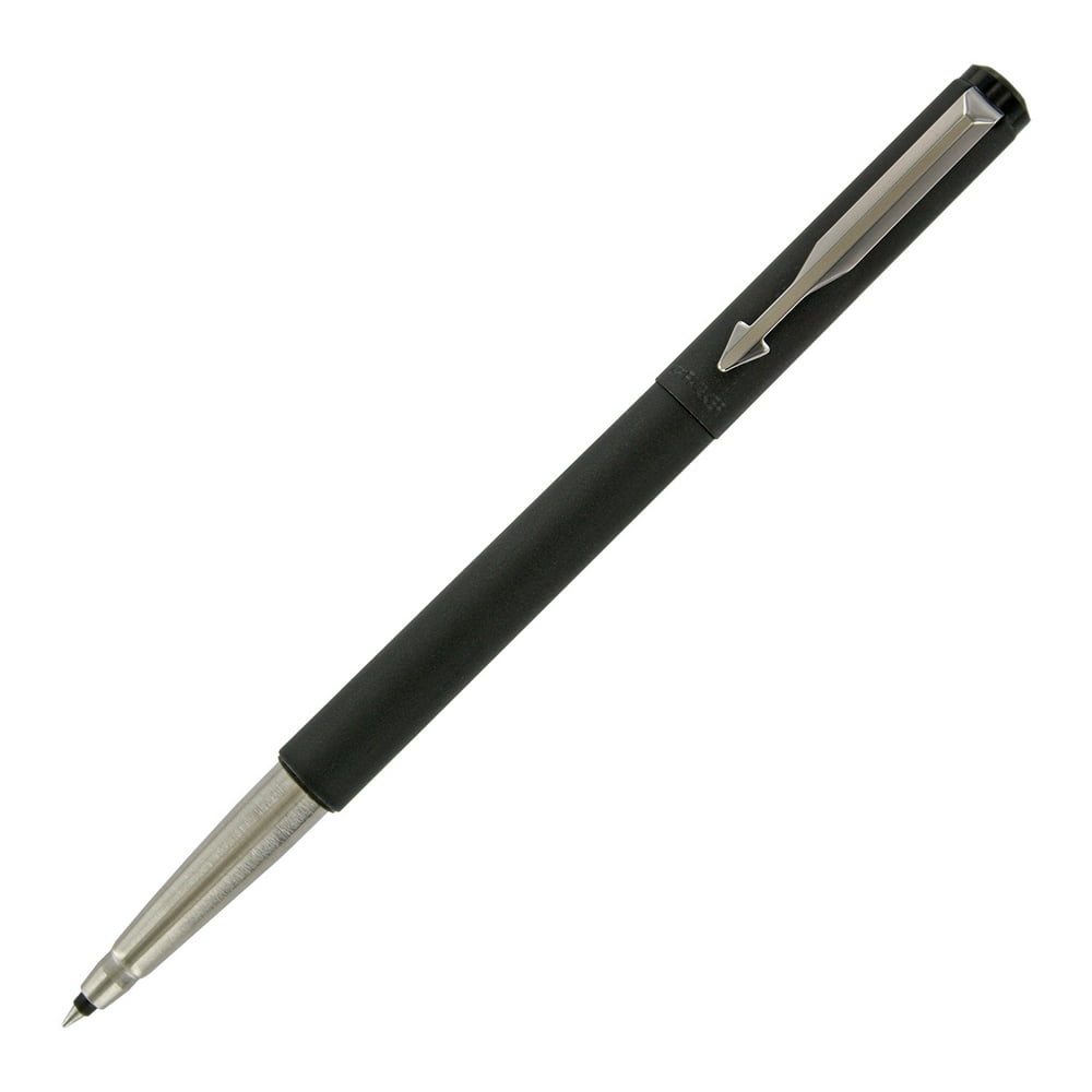 Parker Vector Rollerball Pen, Matte Black with Chrome Trim, Fine Point