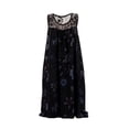 thumbnail image 3 of Fridja Womens Casual Épissage Dentelle Imprimé Floral Col Rond Robe Sans Manches, 3 of 5
