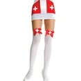 thumbnail image 2 of Honeeladyy Satin Bow Stockings Women Opaque Thigh High Stockings Over Knee Long Stockings, 2 of 4