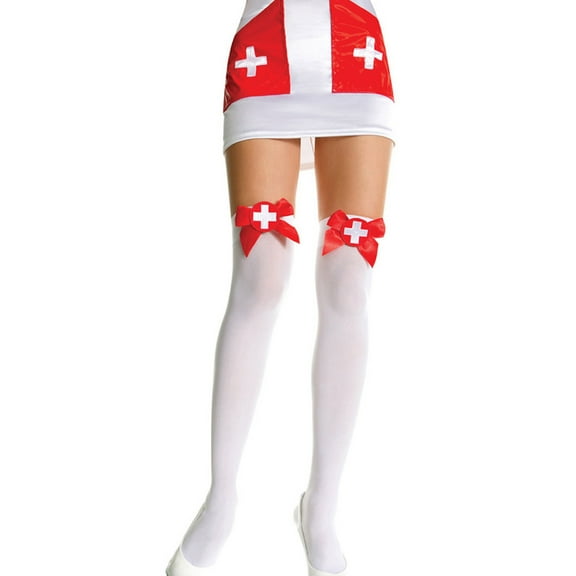 Dianli Socks for Men Bowknot Plain Stockings over the Knee Non-slip Transparent High Thigh Sexy Lingerie