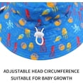 thumbnail image 3 of Chapeau de Soleil pour Fille Tout-Petit Chapeau de Plage Respirant Chapeau à Sangle de Menton Réglable 50+UPF, 3 of 7