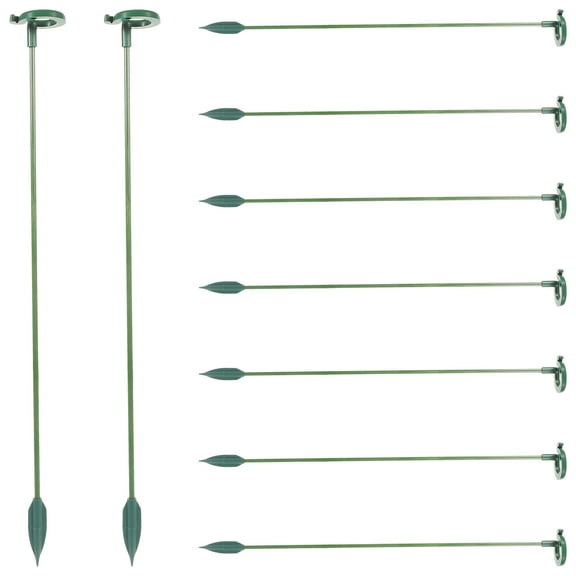 GUIYONG 12pcs Garden Plant Support Stakes Flower Plant Stakes Single Stem Support Ring Stakes For Potted Plants Plastic Flower Support Holders (Long)