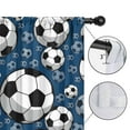 thumbnail image 4 of Blackout Kids Curtains,Blue Soccer Balls Pattern Childrens Insulated Curtains Set Of 2,Bedroom Essentials,Toddler Room Decor 42"x54", 4 of 5