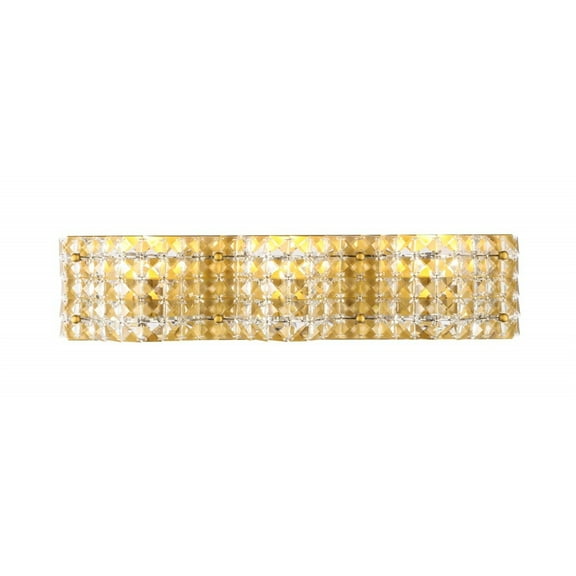 Ollie 3 light Brass and Clear Crystals wall sconce