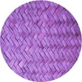 thumbnail image 1 of Ahgly Tapis Rond Lavable en Machine Intérieur Transitionnel Heliotrope Violet, 7 Pieds Rond, 1 of 7
