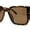 Tortoise - Brown, variant on Womens Classy Designer Style Squared Subtle Cat Eye Plastic Sunglasses Tortoise - Brown