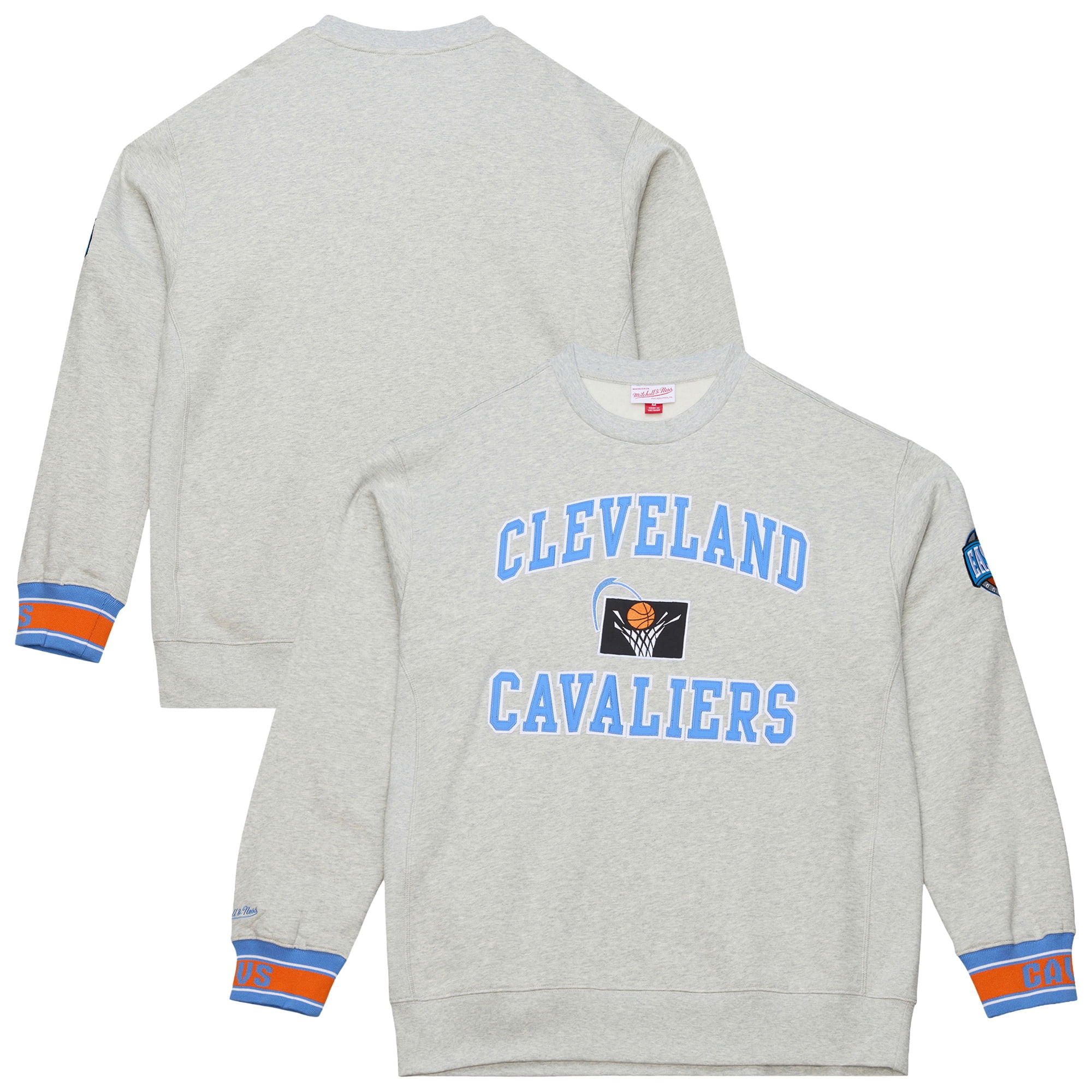Men's Mitchell & Ness Heather Gray Cleveland Cavaliers Team Celebration Sweatshirt