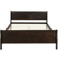 thumbnail image 3 of Hommoo Full Size Platform Bed Frame with Wood Headboard and Footboard, Wooden Slat Support, Espresso, 3 of 6
