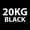 20KG Black, variant on Synergee 7kg Black Olympic Hex Barbell Trap Bar with Standard Height Handles for Squats, Deadlifts, Shrugs and Power Pulls. 49” Long Bar with 10” Sleeve.