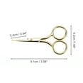 thumbnail image 2 of Unique Bargains 1 Pc Women Sharped Edged Scissors Facial Hair Scissors For Bedroom Stainless Steel Gold Tone, 2 of 4