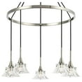 thumbnail image 4 of Woodbridge Lighting Christina 5-Light Glass & Steel Chandelier in Satin Nickel, 4 of 5