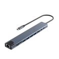 thumbnail image 2 of Convertidor de tipo C a HDTV, máquina de juegos de computadora para teléfono móvil multifunción 10 en 1, tarjeta de red de 100 m, concentrador USB-C, 2 of 6