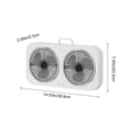 thumbnail image 3 of Double Head Two-way Wall Mountables Desktop Portable Fan With Three Adjustable Wind Speeds High Wind Power Fan For Home Office Camping And Bedroom Use, 3 of 6