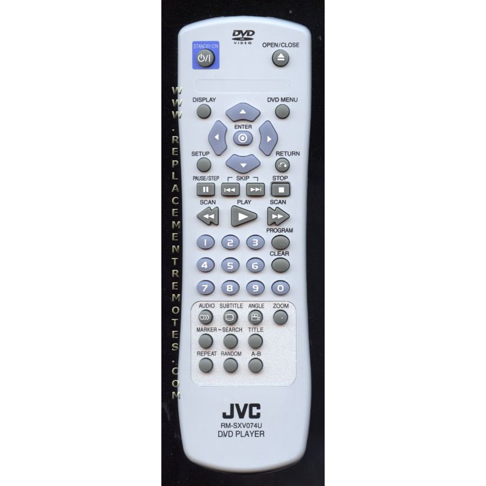 JVC RMSXV074U (p/n LGAKB32722901) DVD Player Remote Control (new