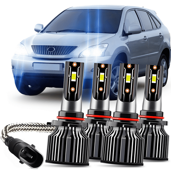 For Lexus RX300 1999 2000 2001-2003 4X 6500K LED Headlights Bulbs High/Low Beam