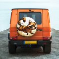 thumbnail image 2 of Fotbe Autumn Raccoon In Forest Spare Tire Cover Thickening Universal Fit for Jeep, Trailer, RV, SUV, Truck, Tough Tire Wheel Soft Cover-14 inch, 2 of 8