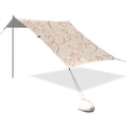 thumbnail image 3 of Portable Beach Tent Sun Shelter With Ground Pegs Water And Wind Resistant Sun Shade Canopy Angle Adjustable Hearts on Lines, 3 of 7