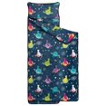 thumbnail image 2 of Space Cat and Planet Black Pattern Teens Toddler Nap Mat with Pillow, Sleeping Mat Bag for Preschool Daycare 60"x20", 2 of 6