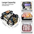 thumbnail image 3 of Animal Double Layered Insulated Lunch Bag with Two Compartments - Large Capacity 7.1x11.4x16.1 Inches Hand-Carry Lunch Bags for Refrigerated Meals, 3 of 6