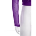 thumbnail image 6 of iiniim Kids Girls Jazz Hip Hop Dance Sequins Mesh Long Sleeve One Shoulder Dance Top with Shorts Purple 12, 6 of 7