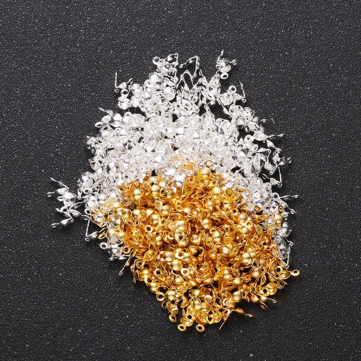 Gymnture 1000pcs Brass Knot Covers for Jewelry Making