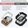 thumbnail image 2 of XiHAMA 2 in 1 Compatible with Apple Watch Waterproof Screen Protector Case Series 10 46mm Accessories, Watch Protective PC Face Cover Built-in Tempered Glass Film, Front and Back Bumper, 2 of 7