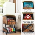 thumbnail image 3 of Compact Refrigerator Stand with Beverage Storage, Wheels & Semi-Enclosed Space for Dorm, Home, Office, 3 of 7