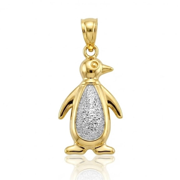 Charm America - Gold Penguin Charm - 10 Karat Solid Gold